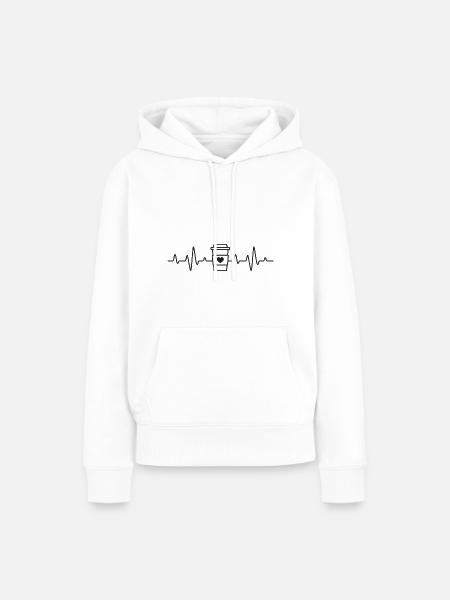 Coffeelove - Frauen Premium Bio Hoodie - Weiß