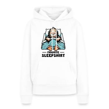 Bigfoot Favorite Sleepshirt - Frauen Premium Bio Hoodie - Weiß - Vorne - Julia (174cm)