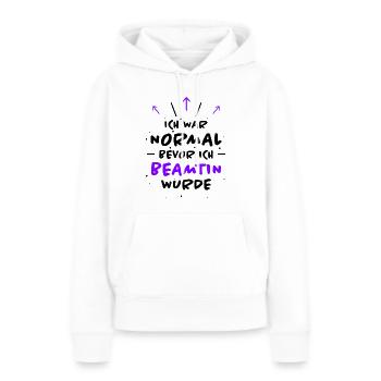 Beamtin Spruch Verbeamtung Büro Beamtin Geschenk - Frauen Premium Bio Hoodie - Weiß - Vorne - Julia (174cm)