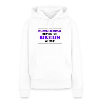 Bikerin Spruch Biker Lustiges Bikerin Geschenk - Frauen Premium Bio Hoodie - Weiß - Vorne - Julia (174cm)