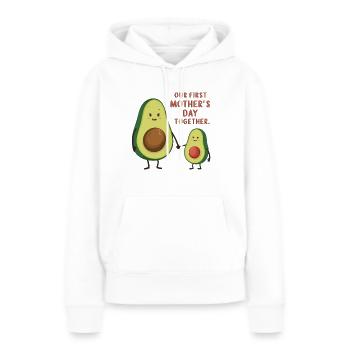 Jolie famille d’avocats pour la fête des mères - Sweat à capuche Premium bio Femme - blanc - Devant - Julia (174cm)