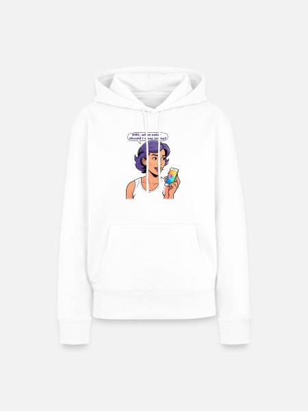 Siri Lebensberater - Frauen Premium Bio Hoodie - Weiß