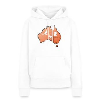 Australia - Sweat à capuche Premium bio Femme - blanc - Devant - Julia (174cm)