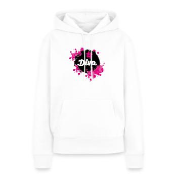 Diva Statement #Diva Design by KunterbuntBerlin - Frauen Premium Bio Hoodie - Weiß - Vorne - Julia (174cm)