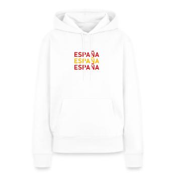 SPANIEN In LANDESFARBEN FLAGGE FAHNE - Frauen Premium Bio Hoodie - Weiß - Vorne - Julia (174cm)