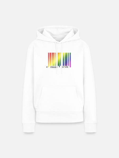 Devil Rainbow Pride - Frauen Premium Bio Hoodie - Weiß