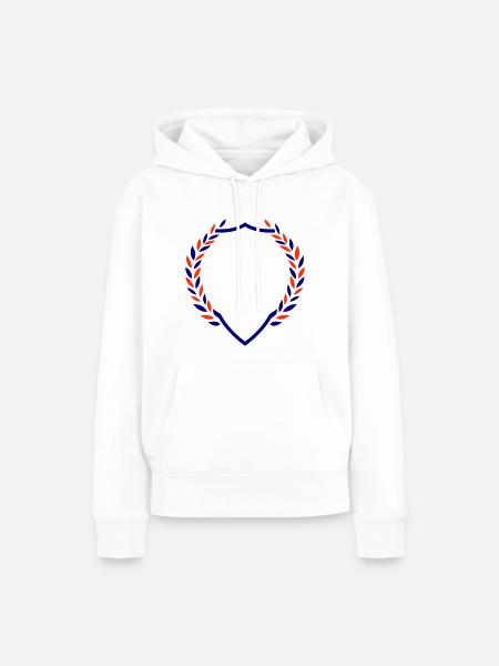 Schild Kranz Symbol Wappen - Frauen Premium Bio Hoodie - Weiß