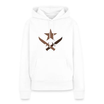Terrorists - Sweat à capuche Premium bio Femme - blanc - Devant - Julia (174cm)