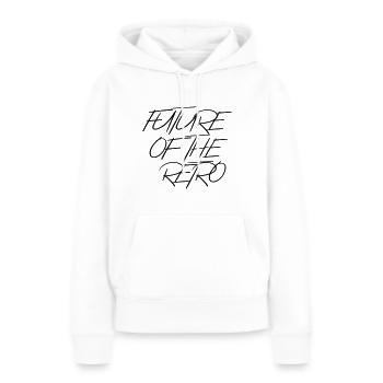 FOTR Script logo - Women’s Premium Organic Hoodie - white - Front - Julia (174cm)