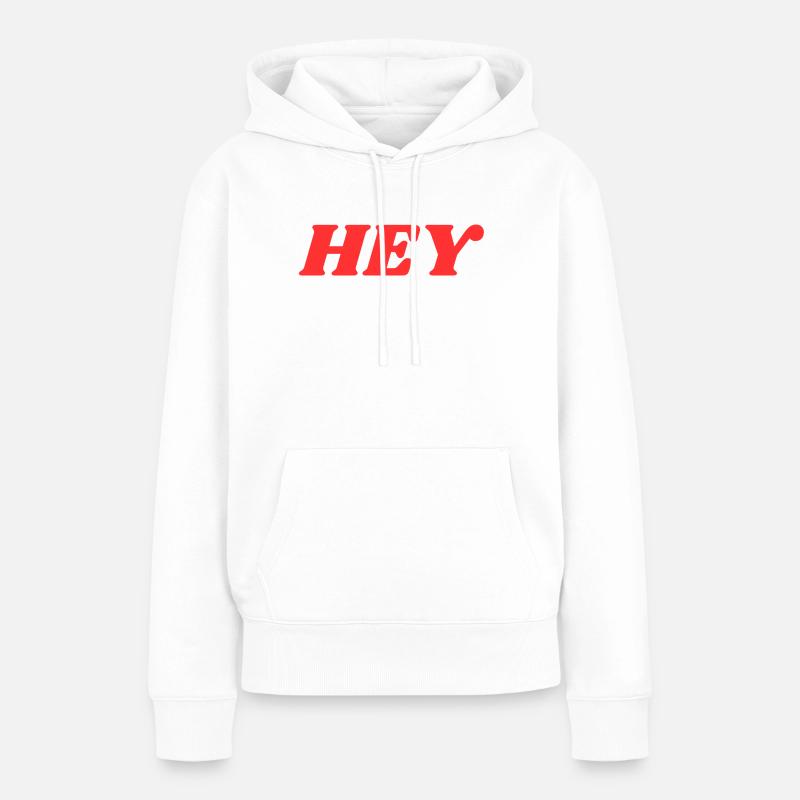 Hé - Sweat à capuche Premium bio Femme - blanc
