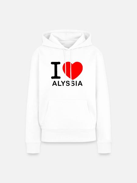 Alyssia - Frauen Premium Bio Hoodie - Weiß
