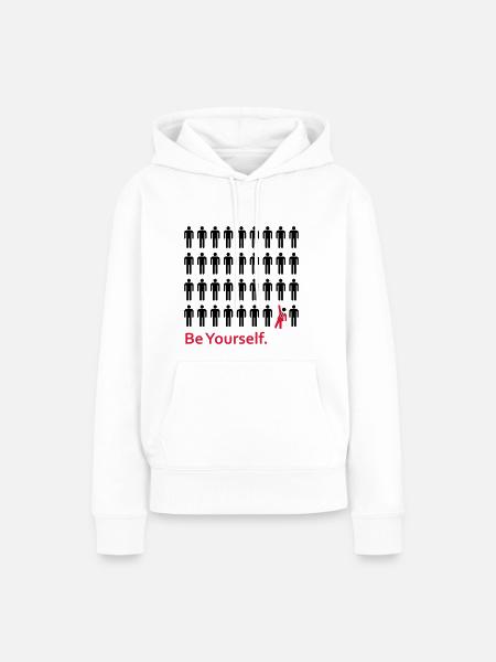 Be Yourself - Frauen Premium Bio Hoodie - Weiß