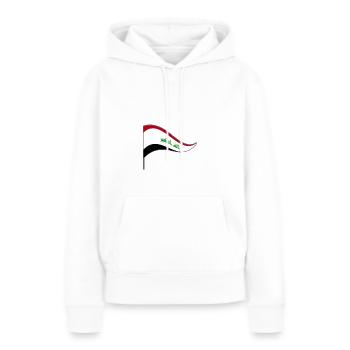 Irak Bagdad bannière couleurs drapeau drapeau du pays - Sweat à capuche Premium bio Femme - blanc - Devant - Julia (174cm)