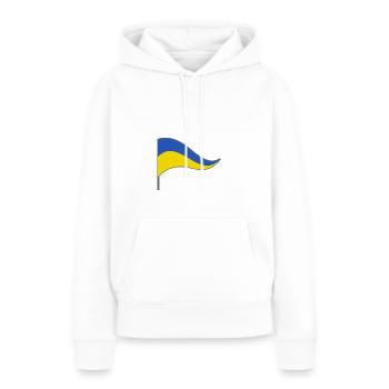Ukraine. Drapeau drapeaux drapeau pays drapeau - Sweat à capuche Premium bio Femme - blanc - Devant - Julia (174cm)