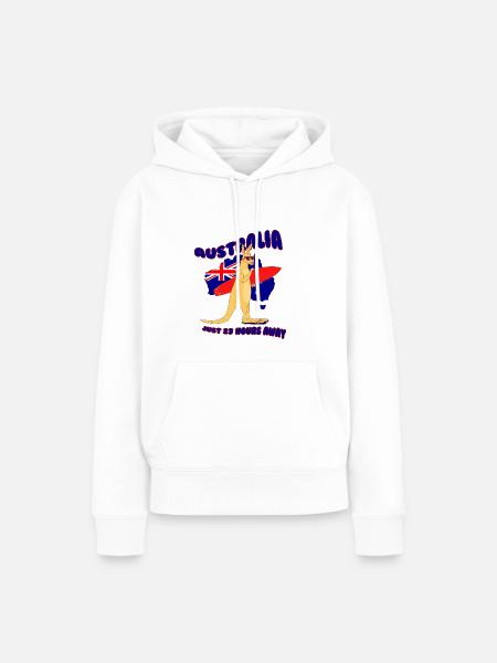 Surfing Kangaroo Australia - Frauen Premium Bio Hoodie - Weiß