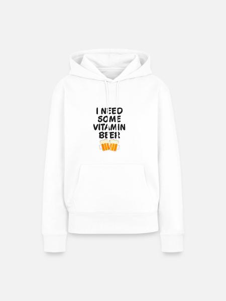 Vitamin Bier - Frauen Premium Bio Hoodie - Weiß