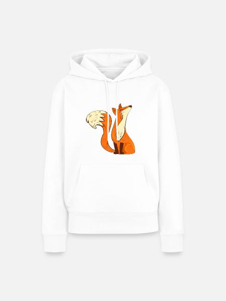 Fuchs beleidigt - Frauen Premium Bio Hoodie - Weiß