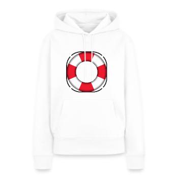 Schwimmring Rettungsring rot - Frauen Premium Bio Hoodie - Weiß - Vorne - Julia (174cm)