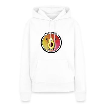 Avocardio - avocat du sport cadeau végétalien cardio - Sweat à capuche Premium bio Femme - blanc - Devant - Julia (174cm)