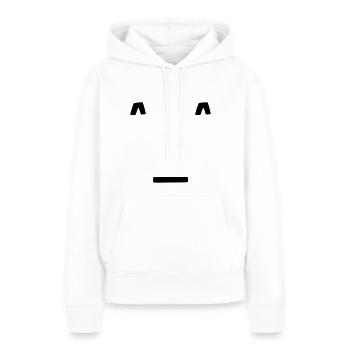 ^_^ / HAPPY - EMOJI - Frauen Premium Bio Hoodie - Weiß - Vorne - Julia (174cm)