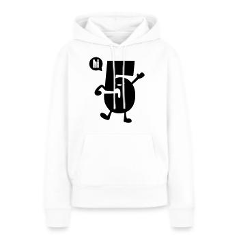 high 5 - Frauen Premium Bio Hoodie - Weiß - Vorne - Julia (174cm)