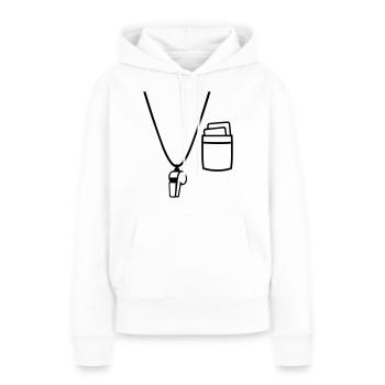 Arbitre - Sweat à capuche Premium bio Femme - blanc - Devant - Julia (174cm)