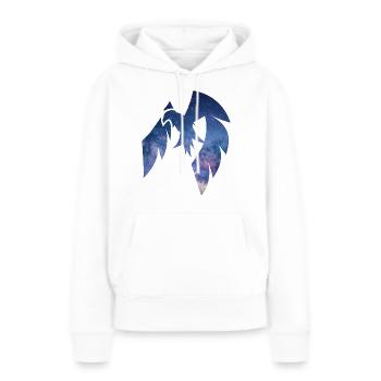 Galaxy Phoenix - Sweat à capuche Premium bio Femme - blanc - Devant - Julia (174cm)