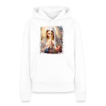 Heilige Maria Maria Madonna Mariana Jungfrau Maria Heilige - Frauen Premium Bio Hoodie - Weiß - Vorne - Julia (174cm)