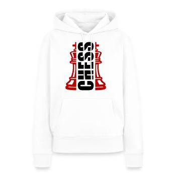 Schach König Verein - Frauen Premium Bio Hoodie - Weiß - Vorne - Julia (174cm)