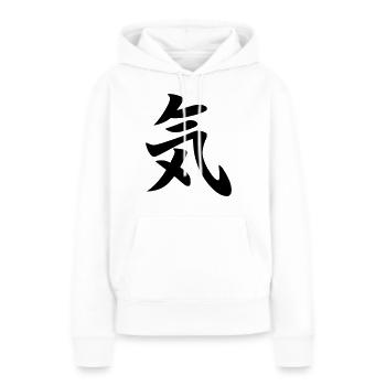 energie (japanisch) - Frauen Premium Bio Hoodie - Weiß - Vorne - Julia (174cm)