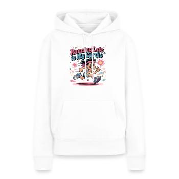 Running Late Humor Sarcasm Always Late Coming Too Late - Women’s Premium Organic Hoodie - white - Front - Julia (174cm)