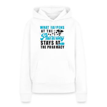 Technicien en pharmacie - Sweat à capuche Premium bio Femme - blanc - Devant - Julia (174cm)
