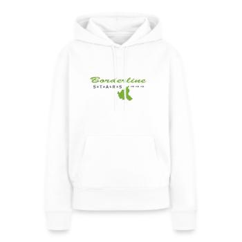 Borderline - Sweat à capuche Premium bio Femme - blanc - Devant - Julia (174cm)
