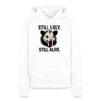 Opossum – Still Ugly Still Alive - Frauen Premium Bio Hoodie - Weiß - Vorne - Julia (174cm)