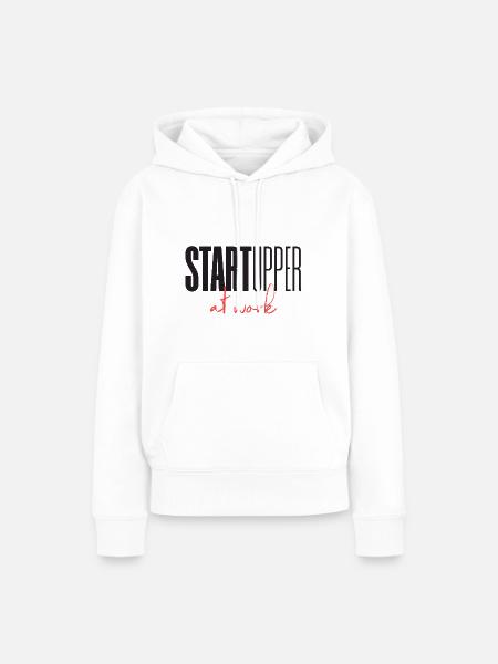 Startupper Startup at work - Frauen Premium Bio Hoodie - Weiß