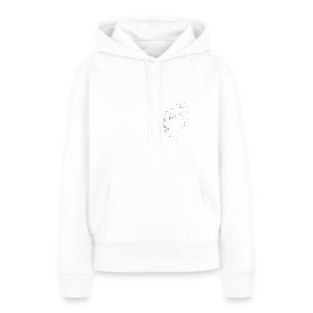 Frauenpower minimalistisch - Frauen Premium Bio Hoodie - Weiß - Vorne - Julia (174cm)