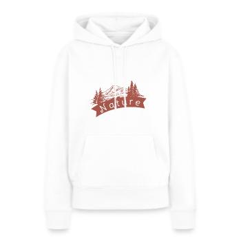 Nature - Sweat à capuche Premium bio Femme - blanc - Devant - Julia (174cm)