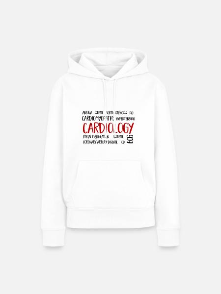 cardiology cloud - Frauen Premium Bio Hoodie - Weiß