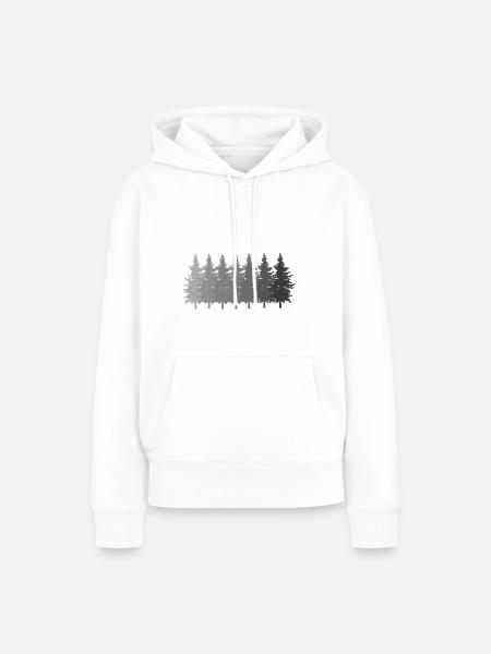 Trees - Frauen Premium Bio Hoodie - Weiß