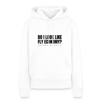 Fly Economy - Women’s Premium Organic Hoodie - white - Front - Julia (174cm)