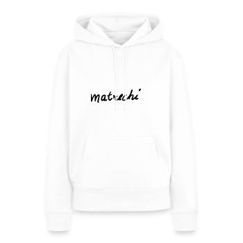 matrechi - Frauen Premium Bio Hoodie - Weiß - Vorne - Julia (174cm)