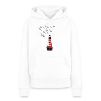 phare - Sweat à capuche Premium bio Femme - blanc - Devant - Julia (174cm)