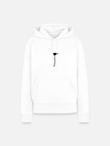 Mohnblume - Frauen Premium Bio Hoodie - Weiß