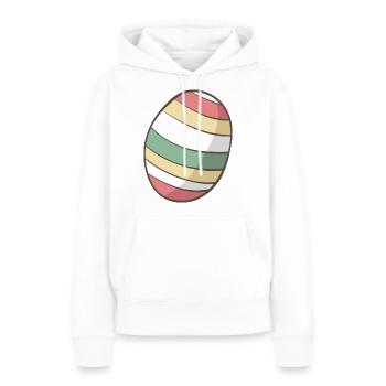 Œuf de Pâques - Sweat à capuche Premium bio Femme - blanc - Devant - Julia (174cm)