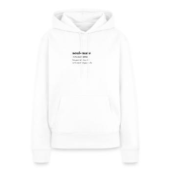 Soulmate (Seelenverwandter) Clean Edition - Frauen Premium Bio Hoodie - Weiß - Vorne - Julia (174cm)