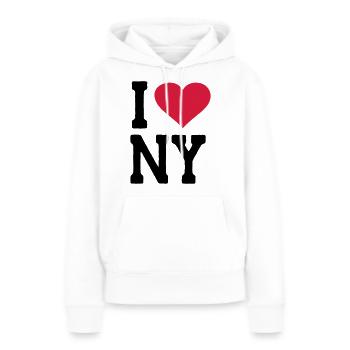 I Love NY New York - Women’s Premium Organic Hoodie - white - Front - Julia (174cm)