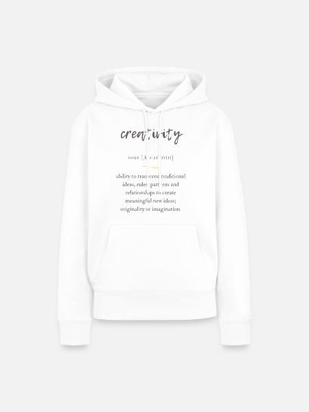 Creativity (Kreativität) Convoluted Edition - Frauen Premium Bio Hoodie - Weiß