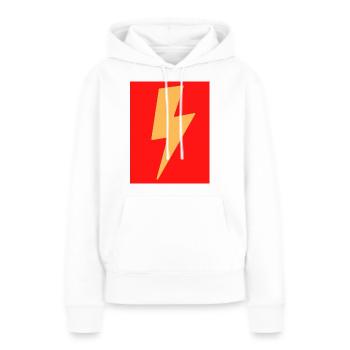 Eclair - Sweat à capuche Premium bio Femme - blanc - Devant - Julia (174cm)