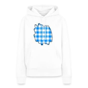 Arrière-plan Bavarois Check Pattern Shadow - Sweat à capuche Premium bio Femme - blanc - Devant - Julia (174cm)