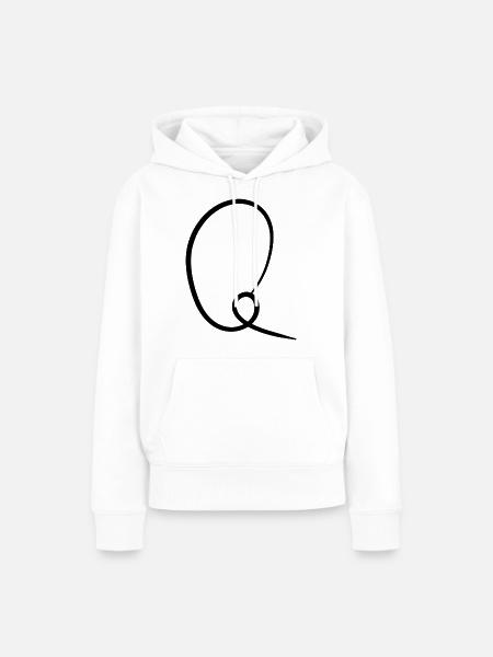 Q - Frauen Premium Bio Hoodie - Weiß